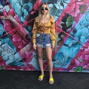 Forever 21 front tie crop top